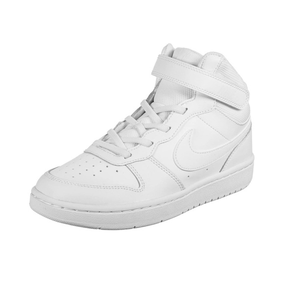 Nike Little Kid's Court Borough Mid 2 sneakers sz 12C White - Picture 1 of 3
